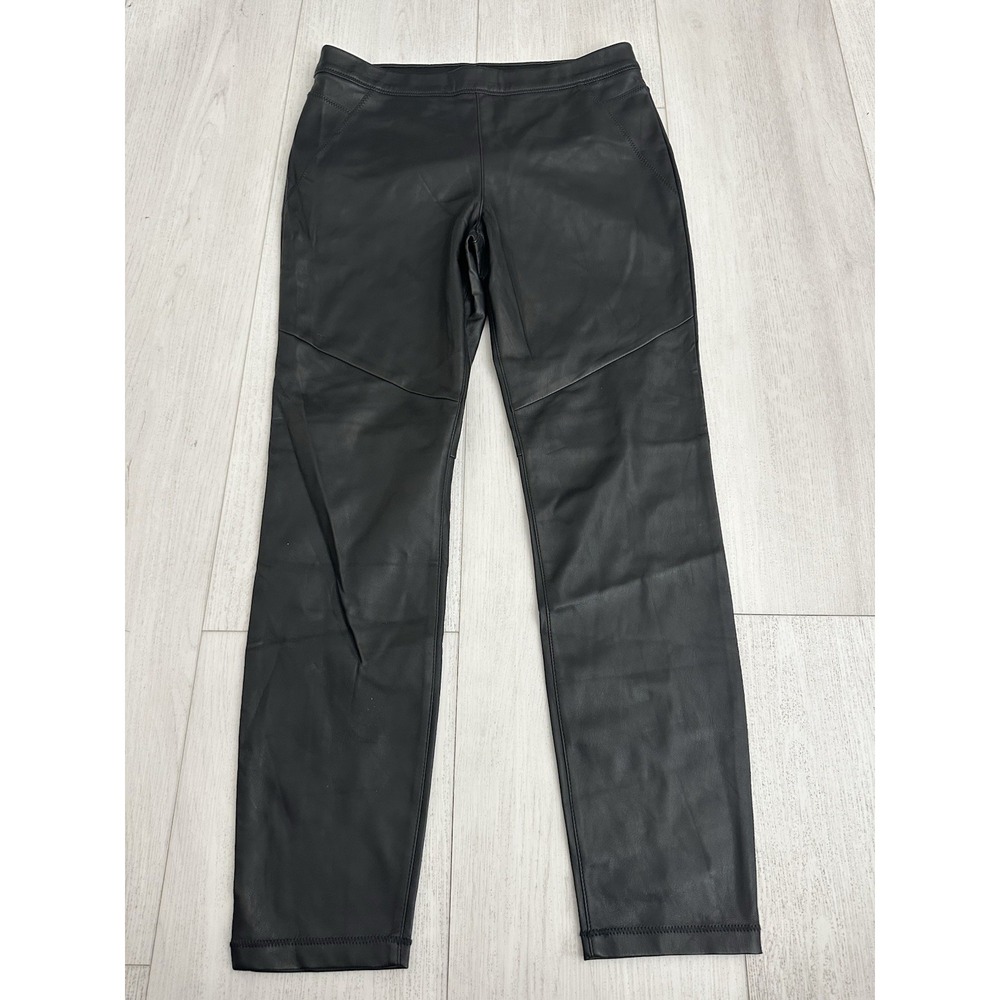 Free People Faux Vegan Leather Slim Fit Leggings‎ Pants Size 29 Black